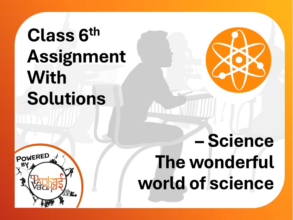 Class 6th Science - The wonderful world of science